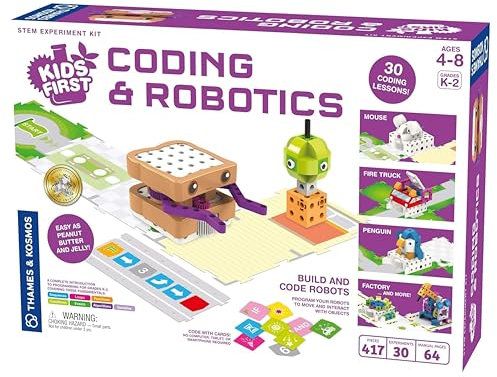 Thames & Kosmos , 567012 , Coding & Robotics , Stem Experiment Kit , 30 Coding Experiments , Build and Code Robots , Ages 4-8