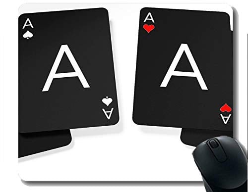 Customized Rubber Mousepad, Poker card Rubber Mousepad Stitched Border