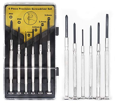 6PCS Mini Precision Screwdriver Set, Small Screwdriver Set for Electronics, Toys, Computer, Watch Repair(Black)
