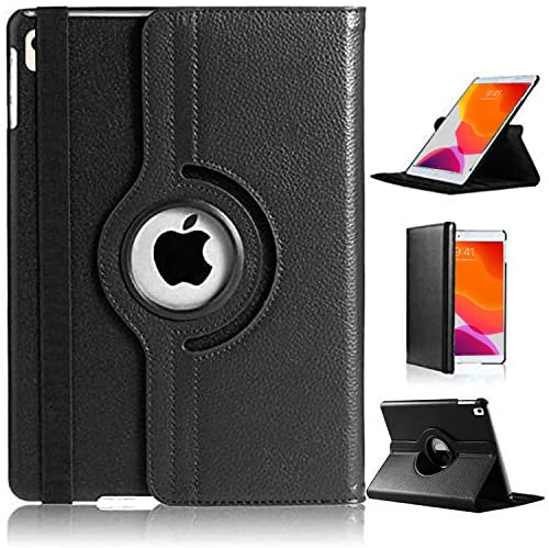 DN-Technology 10.2 inch iPad Case For iPad 9th / 8th / 7th Generation Case 360° Rotating Viewing Angle Protective Smart Folio Cover For Apple iPad 10.2 inch 2021/2020 / 2019 (BLACK)