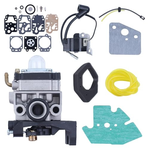 AUMEL Carburateur Kit pour Honda GX25 GX35 HHT25S FG110 Debroussailleuse Tondeuse avec Bobine d'allumage Membrane Carburateur Filtre à air Tuyau d'huile remplacer 16100-Z0Z-815