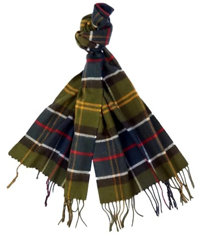 Barbour Schal Herbst Winter 18 TARTAN GREEN Acryl Wolle 180 cm x 35 cm Frauen Kaltwetter-Accessoires Reisezubehör