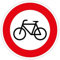MBS-SIGNS® Aufkleber Verkehrszeichen „Verbot für Radfahrer“ StVO Verbot Folie selbstklebend | Ø5cm Made in Germany, Größen Name: Ø5 cm