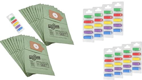 MarysDeals 20 Pack Henry Hoover Bags, Compatible with Numatic Henry, James, Hetty, Basil (NUMATIC 604100 / NVM 1B/C), Double Filtered Paper Dust Bags, Includes 10 Rainbow Air Fresheners