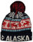 Alaska Snowflake Elch Strickmütze Herren Beanie, Blau