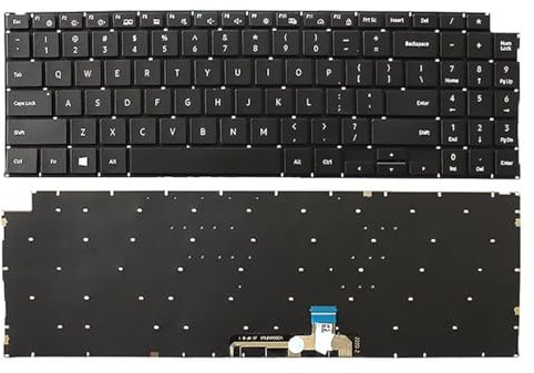 fqparts-cd Replacement Tastiera del Computer Portatile per for Samsung for Galaxy Book 15 NP750XDA Blu Versione Americana