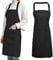 Gvolatee 2 Stücke verstellbare Schürze mit Taschen, Unisex Kochenschürze Küchenschürze für Küche, Restaurant, café,Grillschürze, Backschürze (Schwarz)