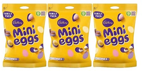 3 x 80g Mini Eggs Pouch Gift Bag For Sharing Chocolate Eggs