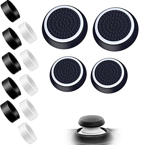 MatoSan 10 Anillos de Silicona con 4 Tapas de Agarre compatibles con Steam Deck Nintendo Switch Xbox PS4 PS5 Controller Accesorios para la protección del Joystick | Valve Steam Deck Deck Accesorios