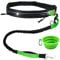Leisegrün Joggingleine für mittelgroße Hunde | Freihandleine zum Joggen mit Bauchgurt | Länge 125 cm bis 175 cm | Farbe: Schwarz