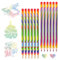 Ailvor Regenbogenstift, 12 Stücke Regenbogenstifte Kinder, 4 in 1 Dreikant Farbstifte, Regenbogen Stifte Set für Kinder Zeichnung Pencil, Schule Büro Haushaltswaren