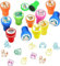 PEDTEC Kinder Stempel, 20 Stück Stempelset Cartoon Kinderstempel, für Kleine Geschenke für Kinder Weihnachten Party Mitgebsel Kindergeburtstag