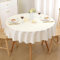 Homaxy Tischdecke Abwaschbar Rund 140cm Polyester Tischtuch Tafeldecke Jacquard Tischwäsche Ornamente Schmutzabweisend Pflegeleicht, Beige