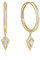 Ania Haie Damen-Creolen 925er Silber Zirkonia One Size Gold 32023511
