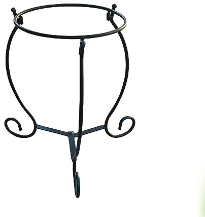 Lily's Home Kugelständer aus Metall für 8-10 Zoll Metall und Glas Gartenkugeln Schwarz
