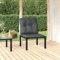 Homgoday Gartenstuhl mit Kissen Schwarz und Grau Gartenstühle Gartensessel Relaxsessel Relaxstuhl Stuhl Sessel Balkonstuhl Terrassenstuhl Gartenmöbel Stühle Poly Rattan