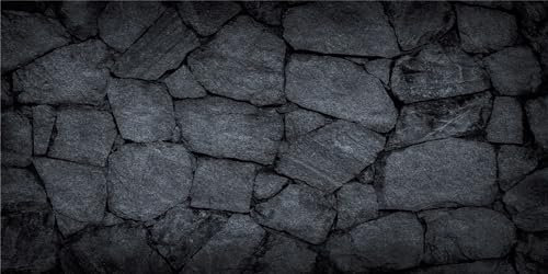 MIRRORANG 120x61cm Rock Aquarium Hintergrund Dunkelgrau Stein Aquarium Poster Hintergrund Rocky Terrarium Hintergrund Vinyl Hintergrund