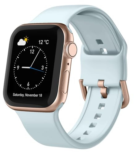 Sport Band Compatible with Apple Watch Bands 49mm 46mm 45mm 44mm 42mm 41mm 40mm 38mm, Soft Silicone Replacement Strap with Classic Clasp for iWatch Series 11 10 9 8 7 6 5 4 3 2 1 SE Ultra Women Men