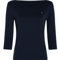 Tommy Hilfiger Slim Cody Boat-Nk 3/4Slv Ww0Ww40589, Top in Maglia a Maniche Corte, Donna, Blu (NOS Desert Sky), M
