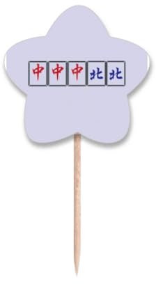 Grand Three Chiefs Mahjong Tiles - Palillos de dientes con diseño de estrella, palillos de dientes