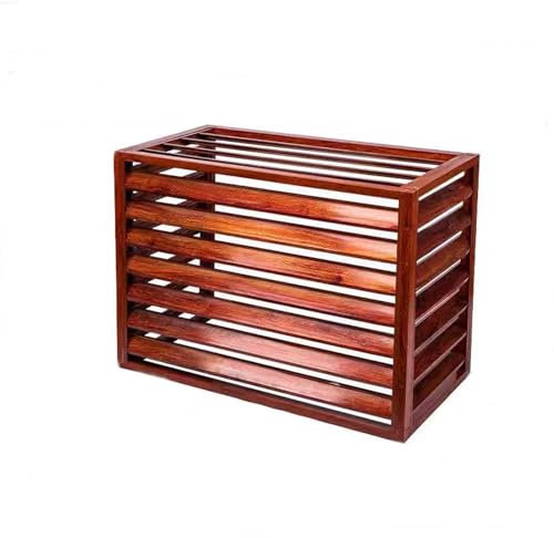 MOCHAMIK Air Conditioner Fence for Outside Units, Privacy Screen Radiator Cover for Home, Anti-Theft Sturdy Aluminum AC Covers, Dustproof and Waterproof (Red L110xW60xH80cm)