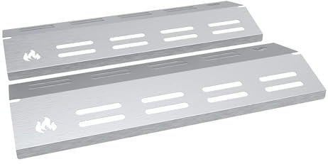 teileplus24 BR14-2-SM Gasgrill Edelstahl Brennerabdeckung kompatibel mit Enders Brooklyn 2, Brooklyn Next 2 | Flavorizer Bars | Passgenau | Rostfrei | Brennerschutz