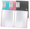 A4-Präsentationsmappe, 60 Taschen, A4-Präsentationsmappen, Sichtbuchmappe mit Kunststoffhüllen und Sicherheitsseil, Präsentationsmappen, Dokumentenmappe für Schule und Büro, Rosa (Pink)