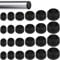 Realure 120 Pcs Round Plastic Plug, 12mm/16mm/20mm/22mm/25mm/30mm Black End Caps, Hard Plastic Plug for Pipe, Round Section End Cap, for Sealing Pipe, Metal Chair Leg Cap