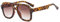 Long Keeper Retro Pilot Sonnenbrille Herren Damen 70er Vintage Sonnenbrille Pilotenbrille Eckig Klassisch Piloten Gelb Getönte Brille mit UV400 Schutz, 50MM (Leopard Rahmen - Farbverlauf Braun Linse)