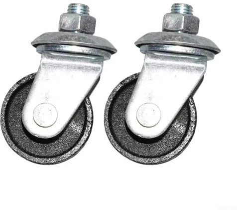 HpLive 2 Stück Wagenheber Lenkrollen, Anhänger Lenkrolle Horizontale Metallrollen, 12mm 3 Tonnen, 16mm 4 Tonnen(16mm)