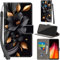 PHINIENLAND Handyhülle für Xiaomi Redmi Note 8 Hüllen Premium Leder Case Klappbar Wallet Magnet Kartenfach Standfunktion Schutzhülle kompatibel mit Redmi Note 8 Cover,Blumen