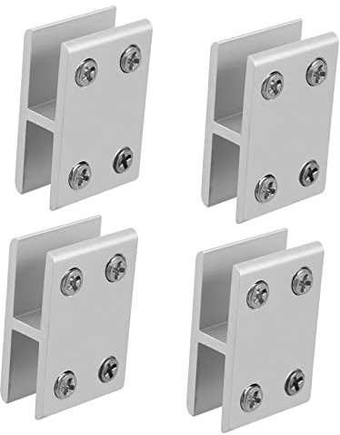 SEWOART 4pcs Greenhouse Shelf Brackets Aluminium Alloy Glass Holder Clamp Glass Shelf Brackets Supports