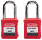 HOLULO Safety Lockout Padlock, 2 Padlocks with 4 Keys, Lock Off Kit Security Outdoor Padlock Weatherproof Steel Shackle, Red Safety Locks Off kit for Electricians/Industrial Site