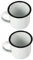 HOLIDYOYO 2pezzi Tazze Smaltate Retro Per Bevande Tazze Da Caffè E Tè Per Campeggio Design Vintage Capacità Adeguata Per Casa E Ufficio Resistente E Facile Da Usare