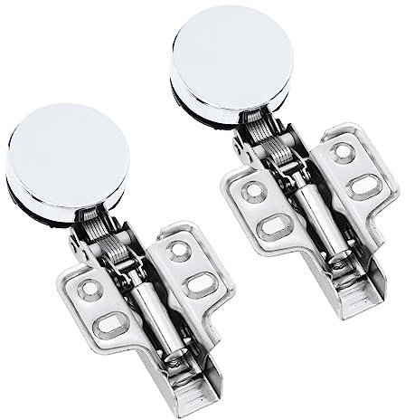 DIYEAH 2Stücke Pufferglasscharnier Hydraulisches Scharnier Für Glastüren Halb Overlay Design Verstellbar Für Weinschränke Und Schränke