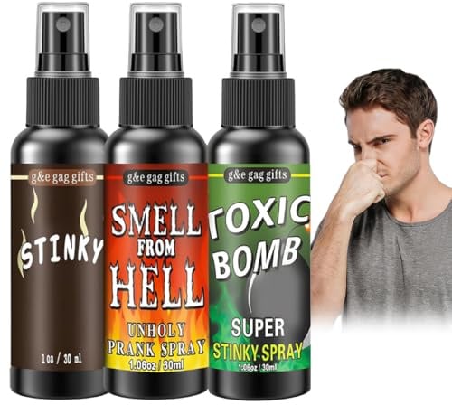 3er Pack Scherzartikel für Erwachsene – Das ultimative Pupsspray für unvergessliche Pranks auf Partys & im Büro für Halloween Streichspielzeug(30ml 3 Stück)