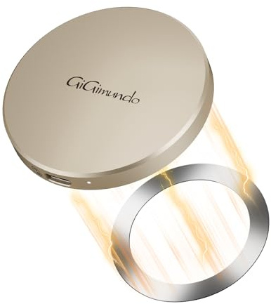 GiGimundo GQ40 SSD Portable magnétique Ultra Fin 1 to – Max 40 Gbps Haute Vitesse, Lecteur Externe USB-C Compact et élégant pour Windows, Mac, Android – Design Rond, Transfert de fichiers Rapide