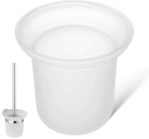 Toyvian Toilettenbürstenbecher aus Milchglas, Platzsparende Aufbewahrungsmöglichkeit für Badezimmerbürsten im Haushalt