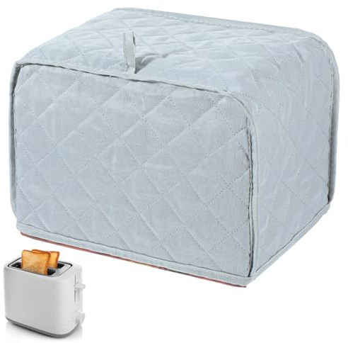 Toaster Cover, Quilted 2 Slice Toaster Cover, Small Appliance Covers, Polyester Dust Appliance Covers for 2 Slice Toasters, Kitchen Small Appliance(Grey)