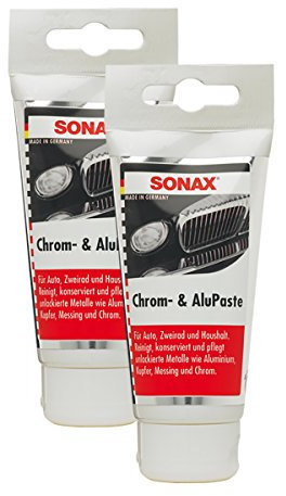 SONAX 2X 03080000 Chrom- & AluPaste Poliermittel Pflegepaste 75ml