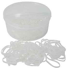 Lincoln Silicone Plaiting Bands For Horses and Ponies- Clear - 500 per pack