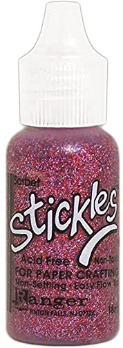 Ranger Sorbet Stickles-Colla Glitterata, Materiale Sintetico, Rosa, 2.5 x 2.5 x 7.5 cm, 18 unità