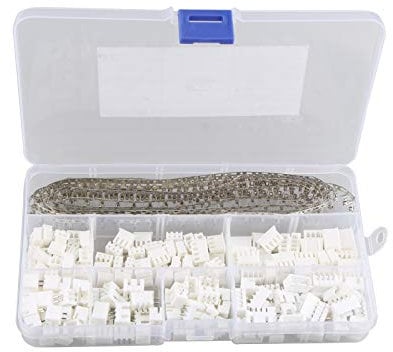 HALJIA 460PCS 2.54mm JST-XH JST Connector Kit Universal 2.54mm Pitch Female Pin Header JST XH - 2/3 / 4 Pin Housing JST Adapter Plug Cable Connector Socket Male and Female Crimp DIP Kit