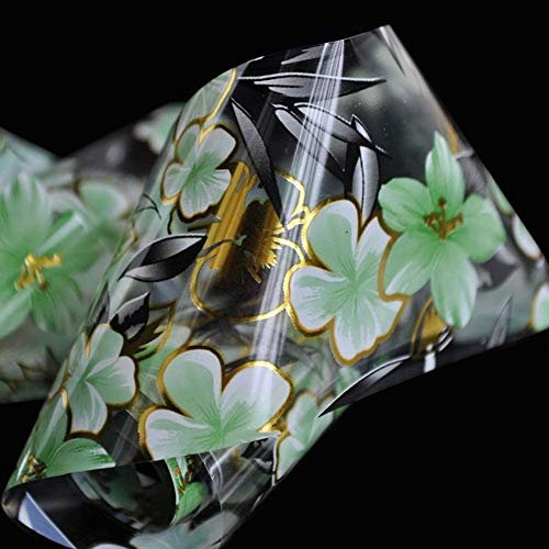 Nailart - Nagelfolie - Transferfolie - Bunt/Gold/Transparent - Blumen - 1400-GL31