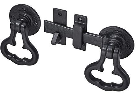 A. Perry 4414 152mm Old Hill Ironworks Cottage Ring Gate Latch, Black Antique