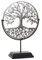 DRW Statuetta Albero della Vita Metallo Argentato con piedistallo, 5 x 12 x 51,5 cm, Argento, 36,5X12X51,5