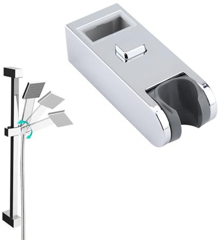 DEWIN Duschkopfhalter für 30mm x 15mm Rohr, Höhenverstellbar S Verchromtes Gleitschienen Kopfhalter Standwerkzeug für das Badezimmer des Home Hotels