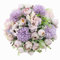 Decpro Künstliche Rose, Seide, Hortensien, Chrysanthemen, Nelken, Blumensträuße für Hochzeit, Heimbüro, Gartendekoration, Tischdekoration, Blumenarrangements, 2 Stück, Helles Lila