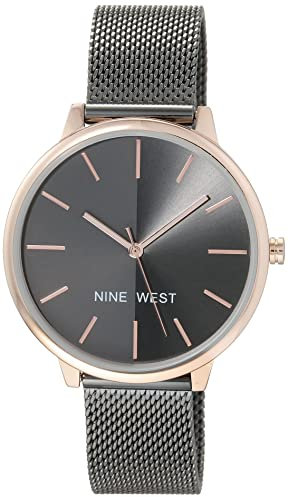 Nine West Women's Mesh Bracelet Watch Grey
