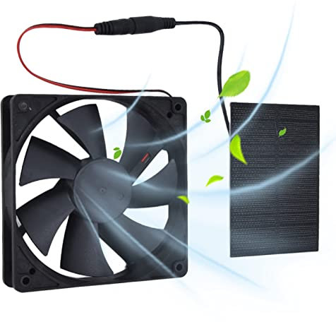 Ventilador Alimentado por Panel Solar, Resistente a la Intemperie, Impermeable, 3 W, Kit de Ventilador de Panel Solar Pequeño, Fácil de Instalar para Cobertizos